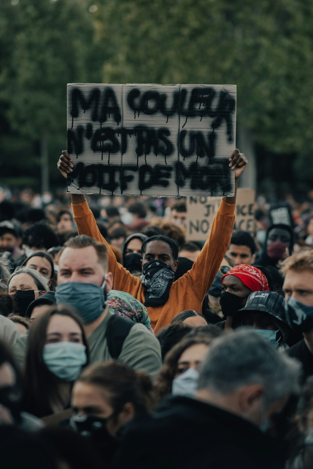 crowd at social protest