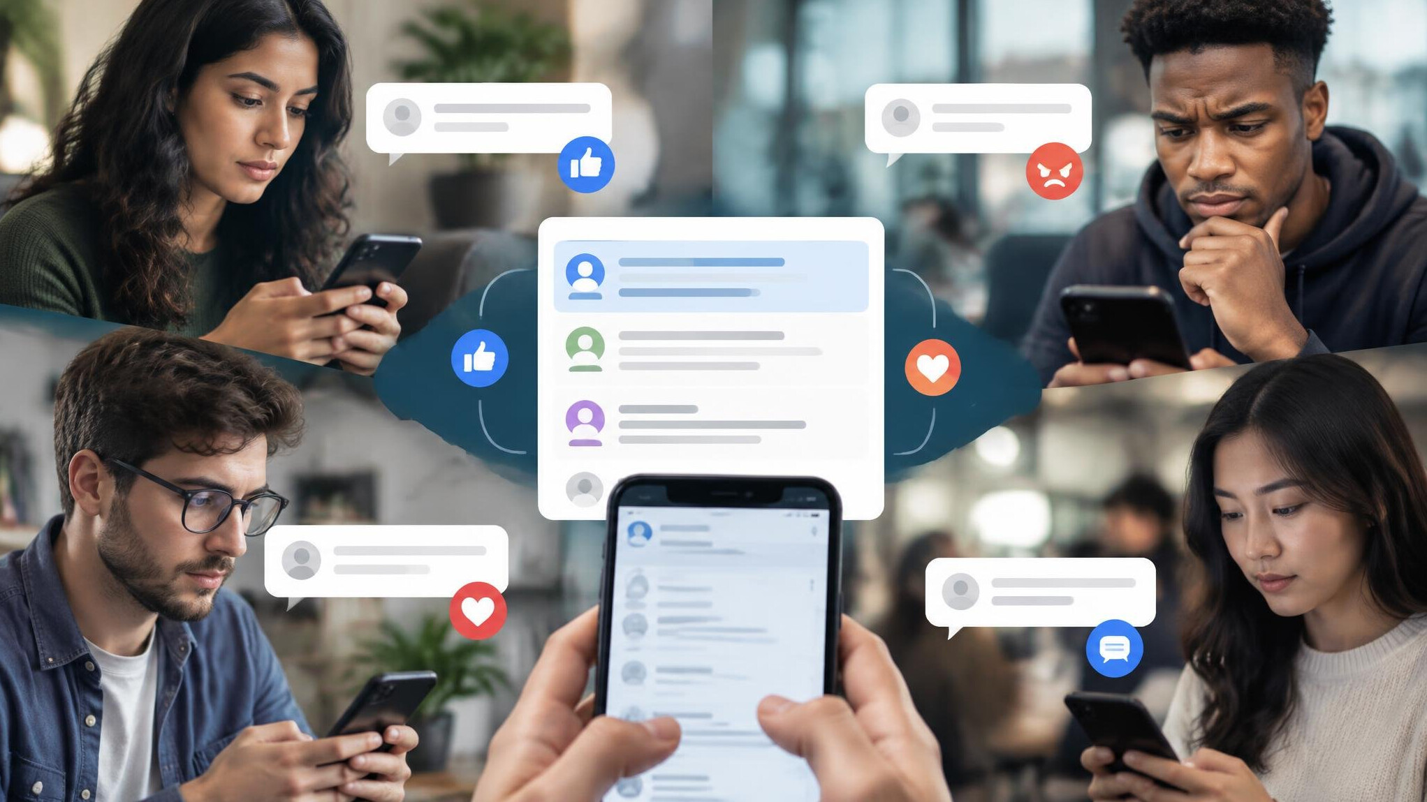 social media users discussing