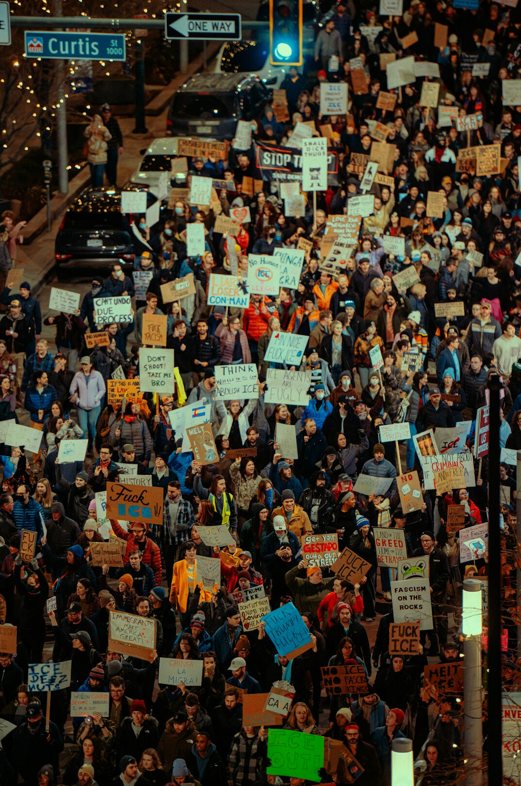 group of people protesting